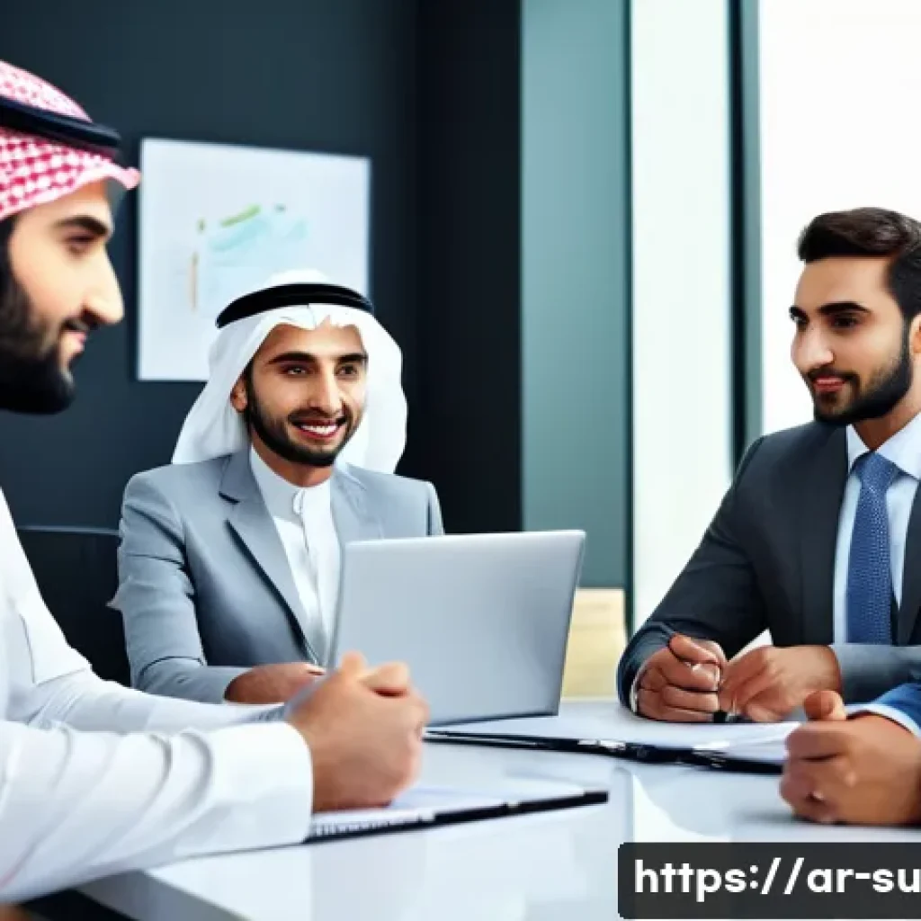 상황 맥락화 커뮤니케이션과 갈등 관리 - A diverse group of Arab professionals engaged in a formal business meeting in a modern office settin...